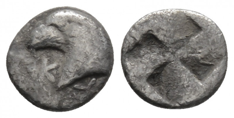 Greek
AEOLIS, Kyme (Circa 450-400 BC)
AR Hemiobol (7.9mm, 0.42g)
Head of eagle t...