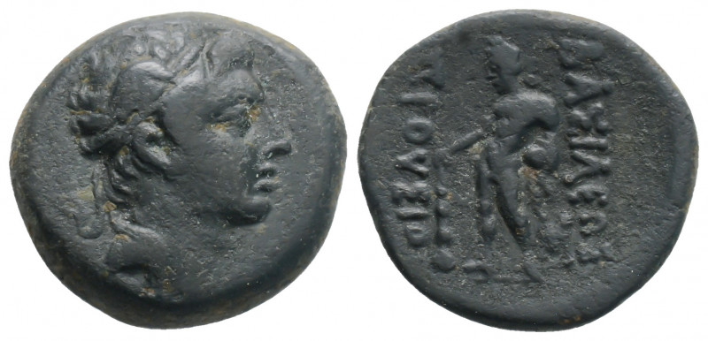 Greek
KINGS OF BITHYNIA, Prusias II Cynegos (Circa 182-149 BC)
AE Dichalkon (177...