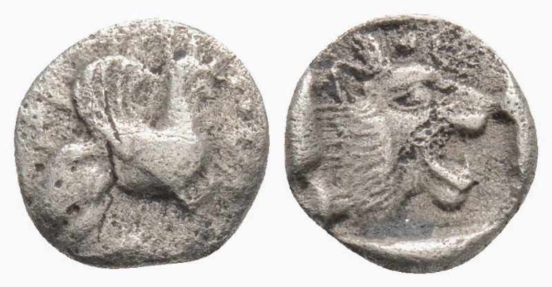 Greek
TROAS, Assos (Circa 500-450 BC) 
AR Obol (8.7mm, 0.47g)
Griffin seated rig...