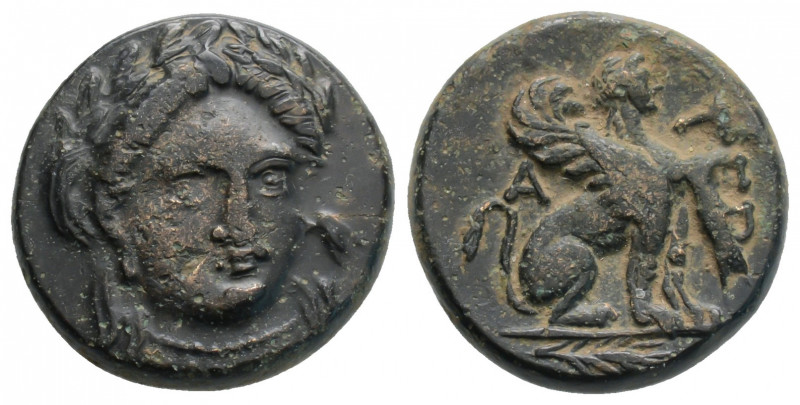 Greek
TROAS, Gergis. (Circa 395-390 BC) 
AE Bronze (15.8mm, 4.2g). 
Laureate hea...