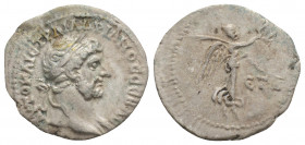 Roman Provincial
CAPPADOCIA, Caesarea. Hadrian, Dated year 4 = (119-120 AD).
AR Hemidrachm (16mm, 1.52g)
Obv: AYTO KAIC TPAI AΔPIANOC CЄBACT, laureate...