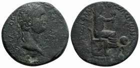 Roman Provincial
CILICIA Flaviopolis-Flavias. Domitian (89-90 AD).
AE Bronze (22.4mm, 8.4g)
Obv: ΔΟΜЄΤΙΑΝΟϹ ΚΑΙϹΑΡ, laureate head right
Rev: ЄΤΟΥϹ ΖΙ ...