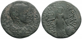 Roman Provincial
CILICIA. Seleucia ad Calycadnum. Gordian III (238-244 AD). 
AE Bronze (32.6mm, 15.76g)
Obv: ANTΩNIOC ΓOPΔIANOC / CЄBA Laureate, drape...