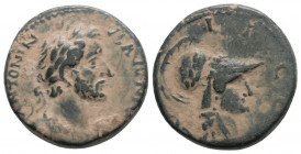 Roman Provincial
LYCAONIA. Iconium. Antoninus Pius (138-161 AD). 
AE Bronze (18.mm, 4g)
Obv: ANTONINVS AVG PIVS. Laureate, draped and cuirassed bust o...
