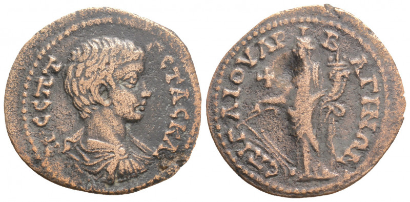 Roman Provincial
LYDIA, Bageis. Geta (Caesar, 198-209 AD).
AE Bronze (24mm, 6.6g...
