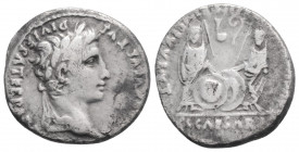Roman Imperial
Augustus (27 BC-14 AD) Lugdunum.
AR Denarius 18.4mm, 3.4g)
Obv: CAESAR AVGVSTVS DIVI F PATER PATRIAE, Laureate head right.
Rev: C L CAE...