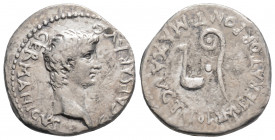 Roman Imperial
Caligula (37-41 AD). Caesarea in Cappadocia
AR denarius (18.5mm, 3.3g)
Obv: C CAESAR AVG GERMANICVS - bare head right
Rev: IMPERATOR PO...