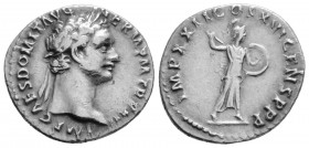 Roman Imperial
Domitian (81-96 AD) Rome 
AR Denarius (18.8mm, 3.23g)
Obv: IMP CAES DOMIT AVG GERM P M TR P XIII - Laureate head right
Rev: IMP XXII CO...