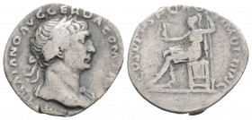 Roman Imperial
Trajan (98-117) Rome
AR Denarius (18.5mm, 2.8g)
Obv: IMP TRAIANO AVG GER DAC P M TR P - laureate head of Trajan to right, drapery on le...
