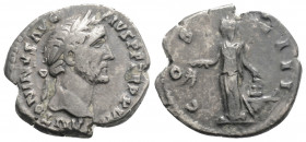 Roman Imperial
Antoninus Pius (AD 138-161) Rome.
AR Denarius (18.4mm, 3.1g)
Obv: ANTONINVS AVG PIVS P P TR P XVII. Laureate head right.
Rev: COS IIII....