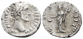 Roman Imperial
Antoninus Pius. (152-153 AD) Rome. 
AR Denarius (17.9mm, 3.1g)
Obv: ANTONINVS AVG PIVS P P TR P XVI, laureate head right. 
Rev: COS III...