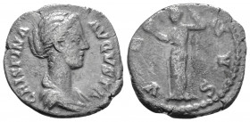 Roman Imperial
Crispina (178-182 AD) Rome
AR Denarius (18.3mm, 2.50g)
Obv: CRISPINA AVGVSTA. Draped bust right.
Rev: VENVS. Venus standing left, holdi...