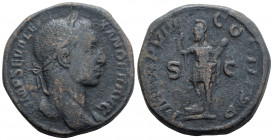 Roman Imperial 
Severus Alexander (222-235 AD) Rome
AE Sestertius (30.6mm, 20.6g)
Obv: IMP SEV ALEXANDER AVG, laureate bust right 
Rev: P M TR P VIII ...