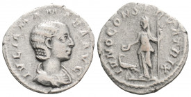 Roman Imperial
Julia Mamaea ( 222-235 AD) Rome 
AR Denarius (19.6mm, 3.2g)
Obv: IVLIA MAMAEA AVG, draped bust to right.
Rev: IVNO CONSERVATRIX, Juno, ...