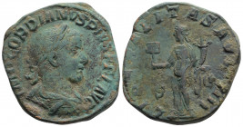 Roman Imperial
Gordian III (238-244 AD). Rome
AE Sestertius (30.1mm, 18.3g)
Obv: IMP GORDIANVS PIVS FEL AVG, laureate and draped bust r.
Rev: LIBERALI...
