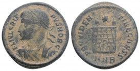 Roman Imperial
Crispus, as Caesar, (316-326 AD). Nicomedia
AE Follis (18.4mm, 2.96g)
Obv: FL IVL CRIS-PVS NOB C Laureate, draped and cuirassed bust of...