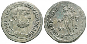 Roman Imperial 
Constantius II (324-361 AD) Alexandria
AE Follis (26.9mm, 10.1g)
Obv: FL VAL CONSTANTIVS NOB CAES, laureate bust right.
Rev: GENIO POP...