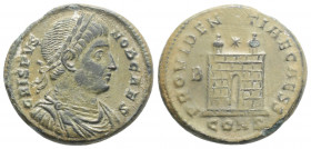 Roman Imperial
Crispus, (326-327 AD) Constantinople
AE Follis (19.4mm, 3.6g) 
Obv: CRISPVS NOB CAES, laureate, draped and cuirassed bust right. 
Rev: ...