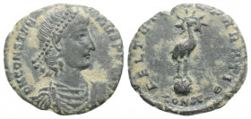 Roman Imperial
Constantius II. (337-361 AD) Constantinople
AE Majorina (17.2mm, 2g)
Obv: D N CONSTAN-TIVS P F AVG, pearl-diademed, draped and cuirasse...