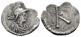 Byzantine
Anonymous, time of Justinian I, (Circa 530 AD ) Constantinople
Half Siliqua (15.8mm, 0.8g)
Obv: Draped and cuirassed bust of Constantinopoli...