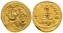 Byzantine
.Heraclius, with Heraclius Constantine (610-641 AD). Constantinople
AV Solidus (20.2mm, 4.50g)
Obv: NN hERACLIUS ET hERA CONST P P AVC Crown...