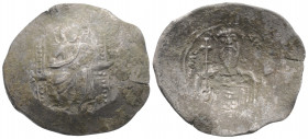 Byzantine
Alexius I Comnenus (1081-1118 AD) Constantinople
BI aspron trachy (28.3mm, 4.5g)
Obv: Christ seated facing on throne with square back, weari...