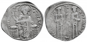 Byzantine
Andronicus II Palaeologus, with Michael IX. (1282-1328 AD) Constantinople
AR Basilikon (22.1mm, 2g) 
Obv: Christ Pantokrator enthroned facin...