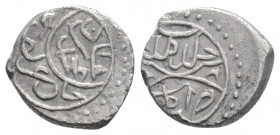 Medieval
Ottoman Empire. Mehmed II (1st Reign, AH 848-850 / AD 1444-1446; 2nd Reign, AH 855-886 / AD 1451-1481).
AR Silver (0.95g 11.3mm)
