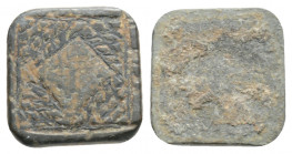 Byzantine Weights, ( 4th-5th centuries)
Weight of 4 Siliquae or 1/6 Nomisma
(0.84g 10mm)