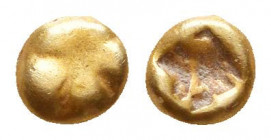 Kingdom of Lydia, time of Ardys - Alyattes EL . Sardes, circa 630-550 BC. Reference: Condition: Very Fine

 Weight: 0,3 gr Diameter: 4,3 mm