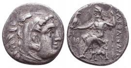 Kings of Macedon. Alexander III. "the Great" (336-323 BC). AR Drachm Reference: Condition: Very Fine

 Weight: 4 gr Diameter: 16,6 mm