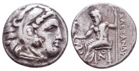 Kings of Macedon. Alexander III. "the Great" (336-323 BC). AR Drachm Reference: Condition: Very Fine

 Weight: 4 gr Diameter: 16 mm