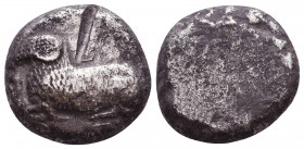CYPRUS, Salamis. Euelthon (or successors). Circa 530/15-500 BC. AR Stater. Ram couchant left / Blank. Zapiti & Michaelidou 1–3; Tziambazis 95 var. Con...