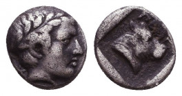 Greek AR Obol. 4-5th century BC. Reference: Condition: Very Fine

 Weight: 0,5 gr Diameter: 7 mm