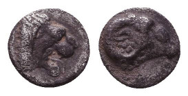 Greek AR Obol. 4-5th century BC. Reference: Condition: Very Fine

 Weight: 0,2 gr Diameter: 5,4 mm