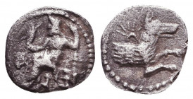 Greek AR Obol. 4-5th century BC. Reference: Condition: Very Fine

 Weight: 0,5 gr Diameter: 10,1 mm