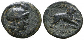 KINGS OF THRACE (Macedonian). Lysimachos (305-281 BC). Ae. Reference: Condition: Very Fine 

 Weight: 4,4 gr Diameter: 18,9 mm