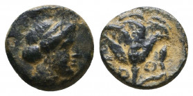 ISLANDS OFF CARIA, Rhodos. Rhodes. Circa 88-85 BC. AE Reference: Condition: Very Fine 

 Weight: 0,9 gr Diameter: 9,9 mm