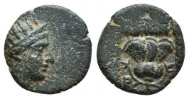 ISLANDS OFF CARIA, Rhodos. Rhodes. Circa 88-85 BC. AE Reference: Condition: Very Fine 

 Weight: 1,3 gr Diameter: 12,4 mm