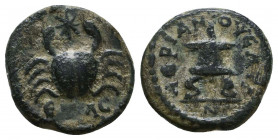 CILICIA, Mopsouestia-Mopsos. Pseudo-autonomous issue. temp. Marcus Aurelius, AD 161-180. Ae. Dated CY 230 (AD 162/3). Crab with star (Zodiac sign of C...