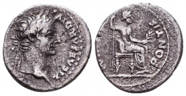 Tiberius, as Augustus (AD 14-37). AR denarius Reference: Condition: Very Fine

 Weight: 3,3 gr Diameter: 18,7 mm