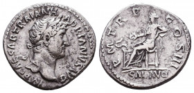 Hadrian. AD 117-138. AR Denarius Reference: Condition: Very Fine

 Weight: 3,5 gr Diameter: 19,1 mm