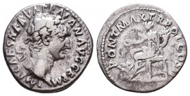 Trajan (AD 98-117). AR denarius Reference: Condition: Very Fine

 Weight: 3,2 gr Diameter: 18,6 mm