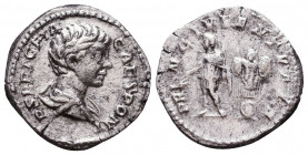 Geta, as Caesar (AD 198-209). AR denarius Reference: Condition: Very Fine

 Weight: 3,6 gr Diameter: 18 mm