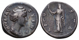 Diva Faustina I AD 140-141. Denarius AR Reference: Condition: Very Fine

 Weight: 3,3 gr Diameter: 17,4 mm