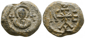 Byzantine Lead Seals, 7th - 13th Centuries. Reference: Condition: Very Fine 

 Weight: 15,2 gr Diameter: 25,4 mm