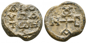 Byzantine Lead Seals, 7th - 13th Centuries. Reference: Condition: Very Fine 

 Weight: 8,5 gr Diameter: 18,9 mm