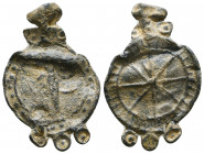 Byzantine Lead Seals, 7th - 13th Centuries. Reference: Condition: Very Fine 

 Weight: 3,9 gr Diameter: 30,7 mm