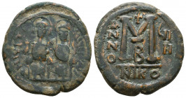 Justin II and Sophia 565-578. AE. Reference: Condition: Very Fine

 Weight: 13,6 gr Diameter: 31,2 mm