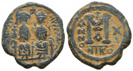 Justin II and Sophia 565-578. AE. Reference: Condition: Very Fine

 Weight: 12,4 gr Diameter: 29,2 mm